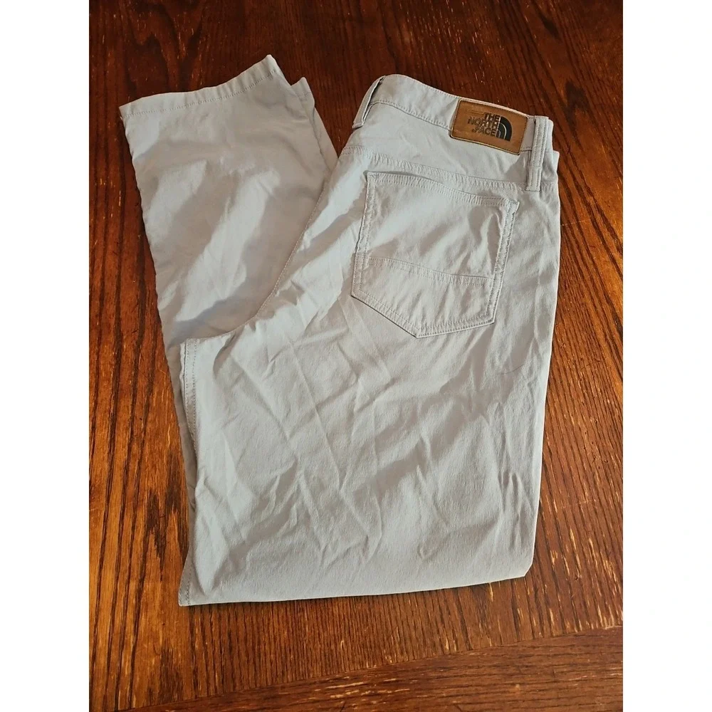North‎ Face Pants Mens 34 Gray Short Cargo Nylon Outdoors Hiking Climbing(A374)